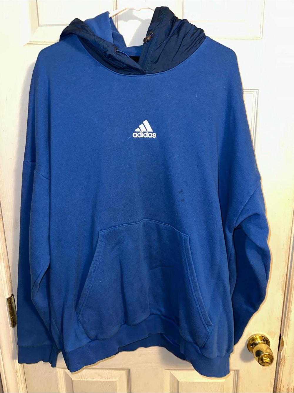 adidas Royal Blue Pullover Hoodie with Logo